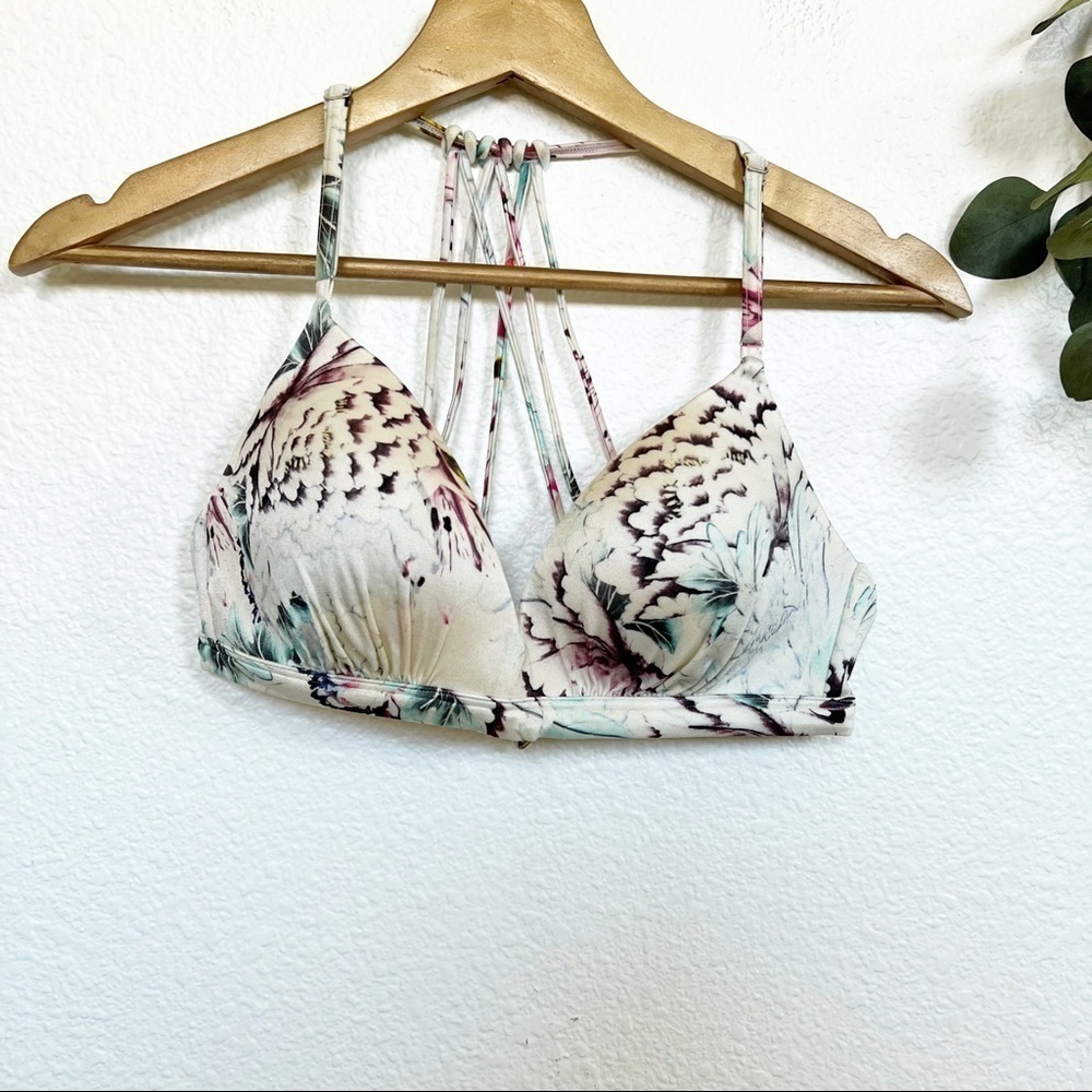 Athleta- Aqualuxe Lotus Strappy Back Bikini Top- SM